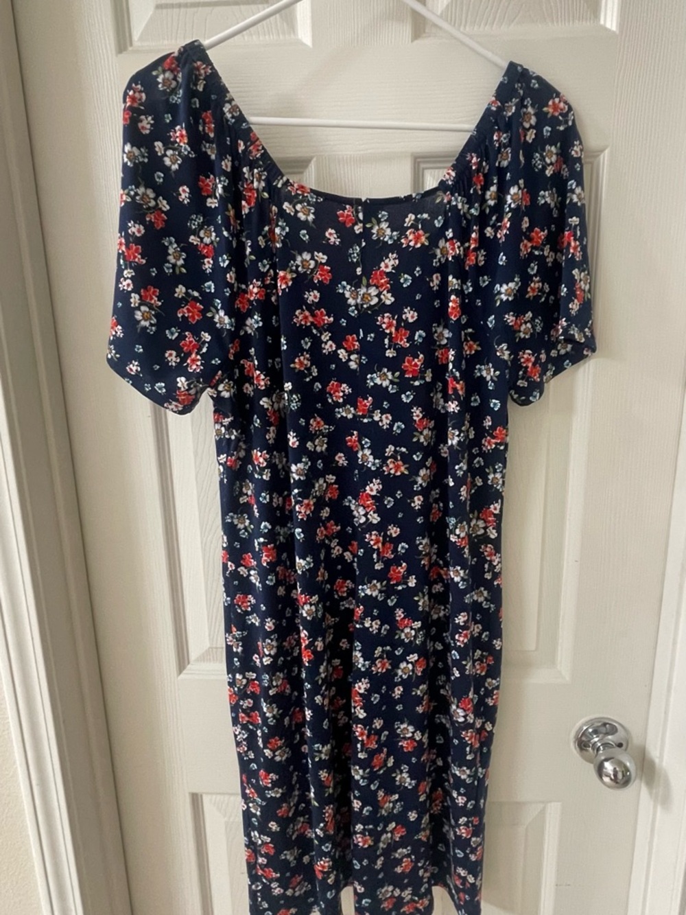 Torrid Navy Floral Mini Dress with Multicolor Blossoms - Picture 4 of 6